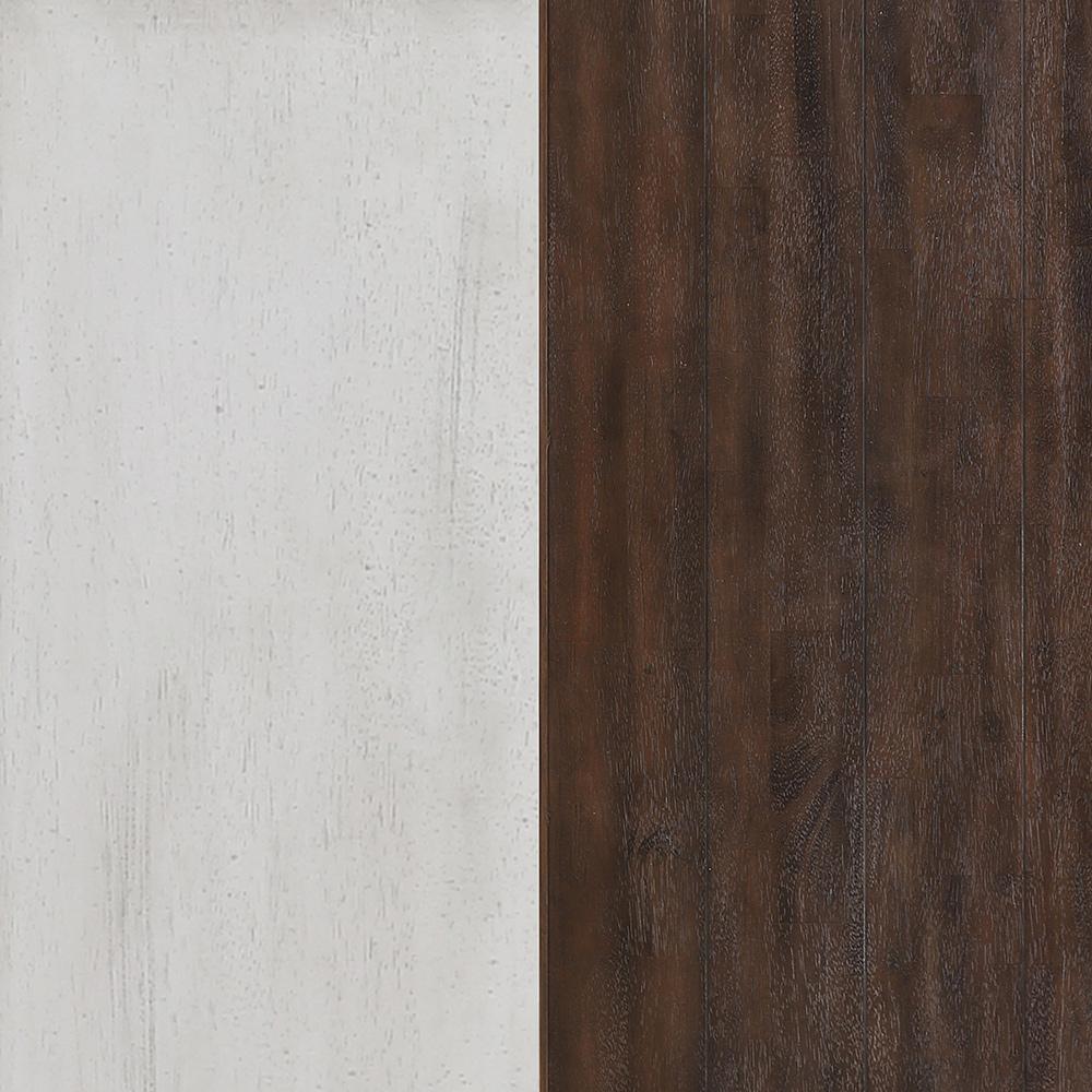 Sunset Trading - French Chic China Cabinet  - Distressed Antique White and Walnut Brown - DLU-FC-BH veiw 9