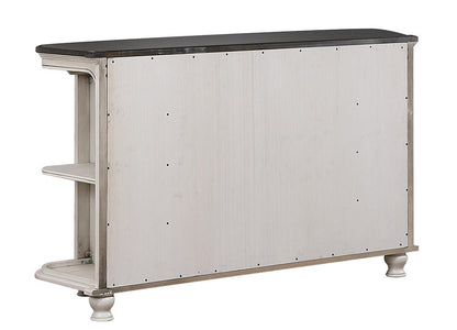 Sunset Trading - French Chic Sideboard with Storage Cabinet and Drawer  - Distressed Antique White and Walnut Brown - DLU-FC-BUF veiw 5