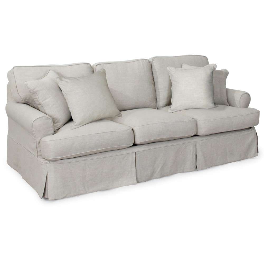 Sunset Trading - Horizon Slipcovered 88in Sofa in Light Gray - SU-117600-220591 veiw 2