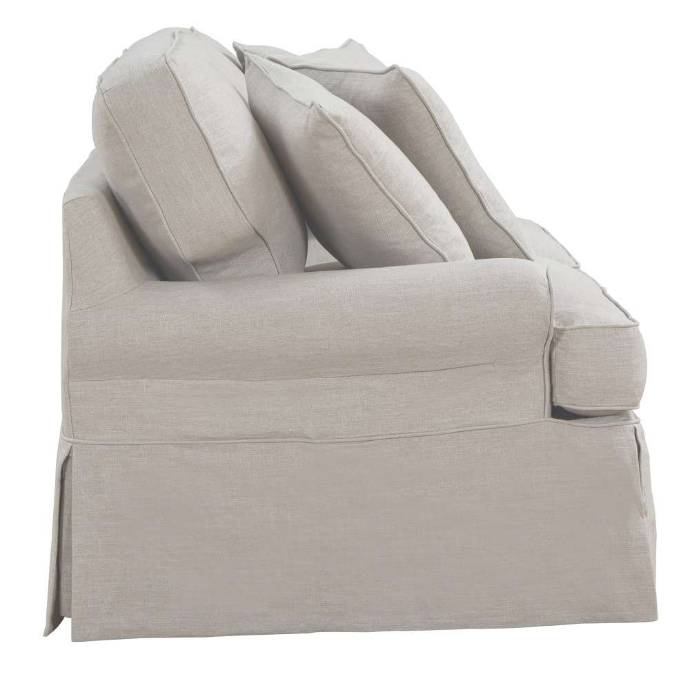 Sunset Trading - Horizon Slipcovered 88in Sofa in Light Gray - SU-117600-220591 veiw 3