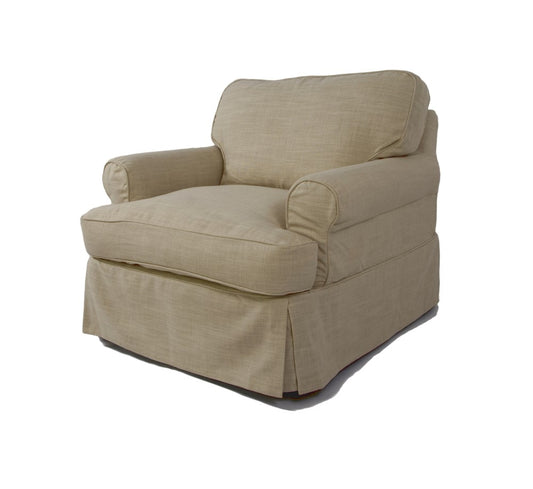 Sunset Trading - Horizon Slipcovered Chair and Ottoman in Linen - SU-117620-30-466082 veiw 2