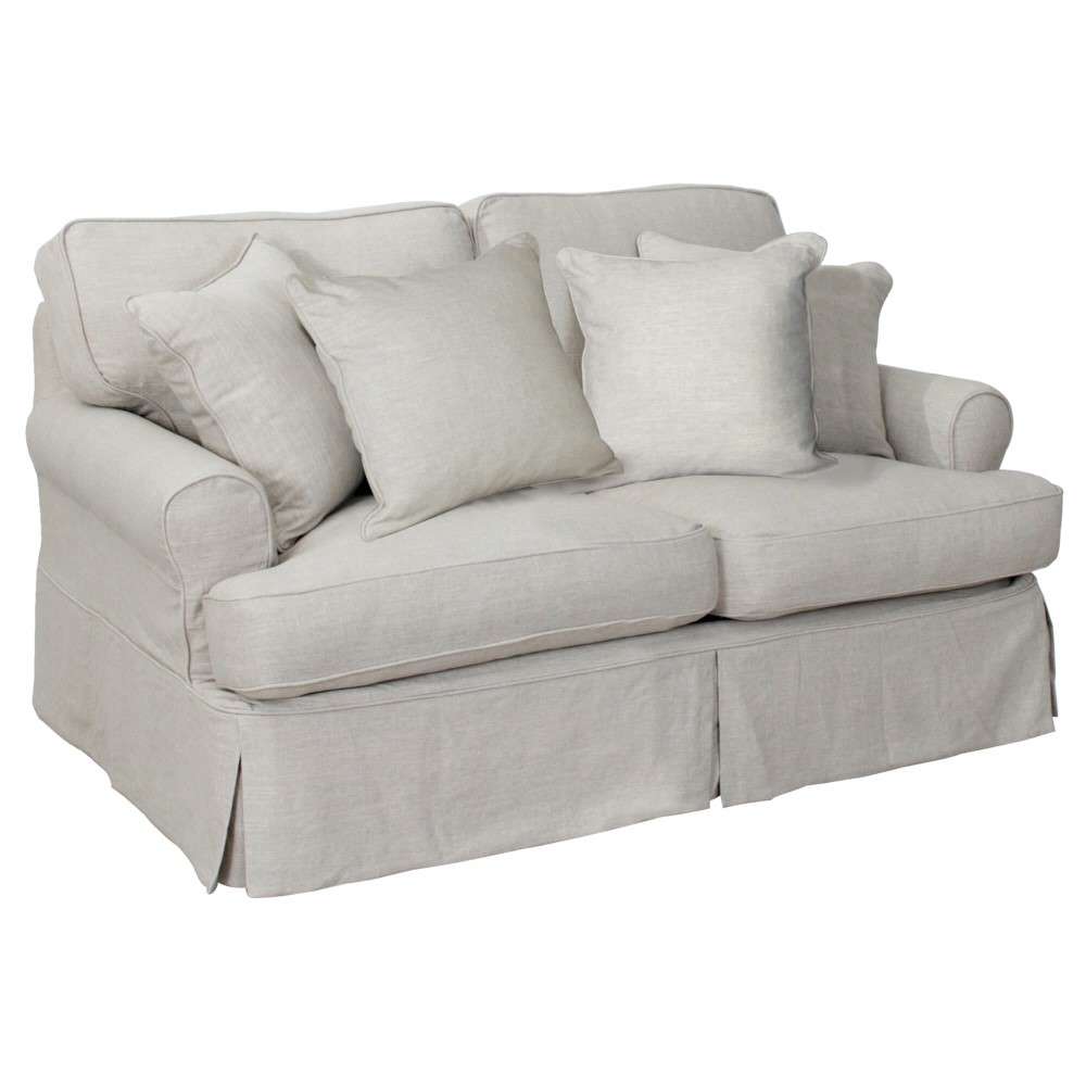 Sunset Trading - Horizon Slipcovered Loveseat in Light Gray - SU-117610-220591 veiw 2
