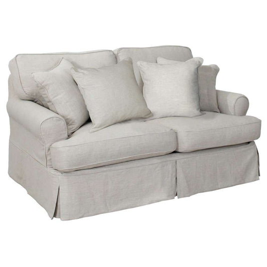 Sunset Trading - Horizon Slipcovered Loveseat in Light Gray - SU-117610-220591 veiw 2