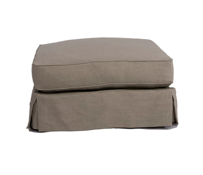 Sunset Trading - Horizon Slipcovered Ottoman in Light Gray - SU-117630-220591 veiw 2