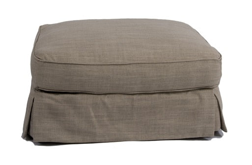 Sunset Trading - Horizon Slipcovered Ottoman in Linen - SU-117630-466082 veiw 1