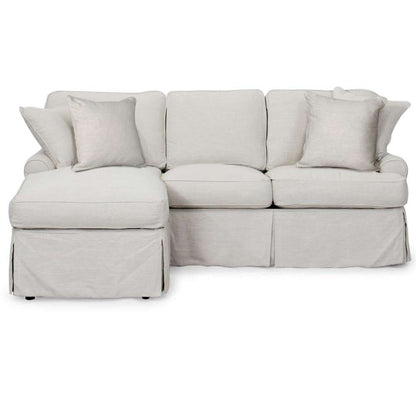Sunset Trading - Horizon Slipcovered Sleeper Sofa and Chaise in Light Gray - SU-117678-220591 veiw 1