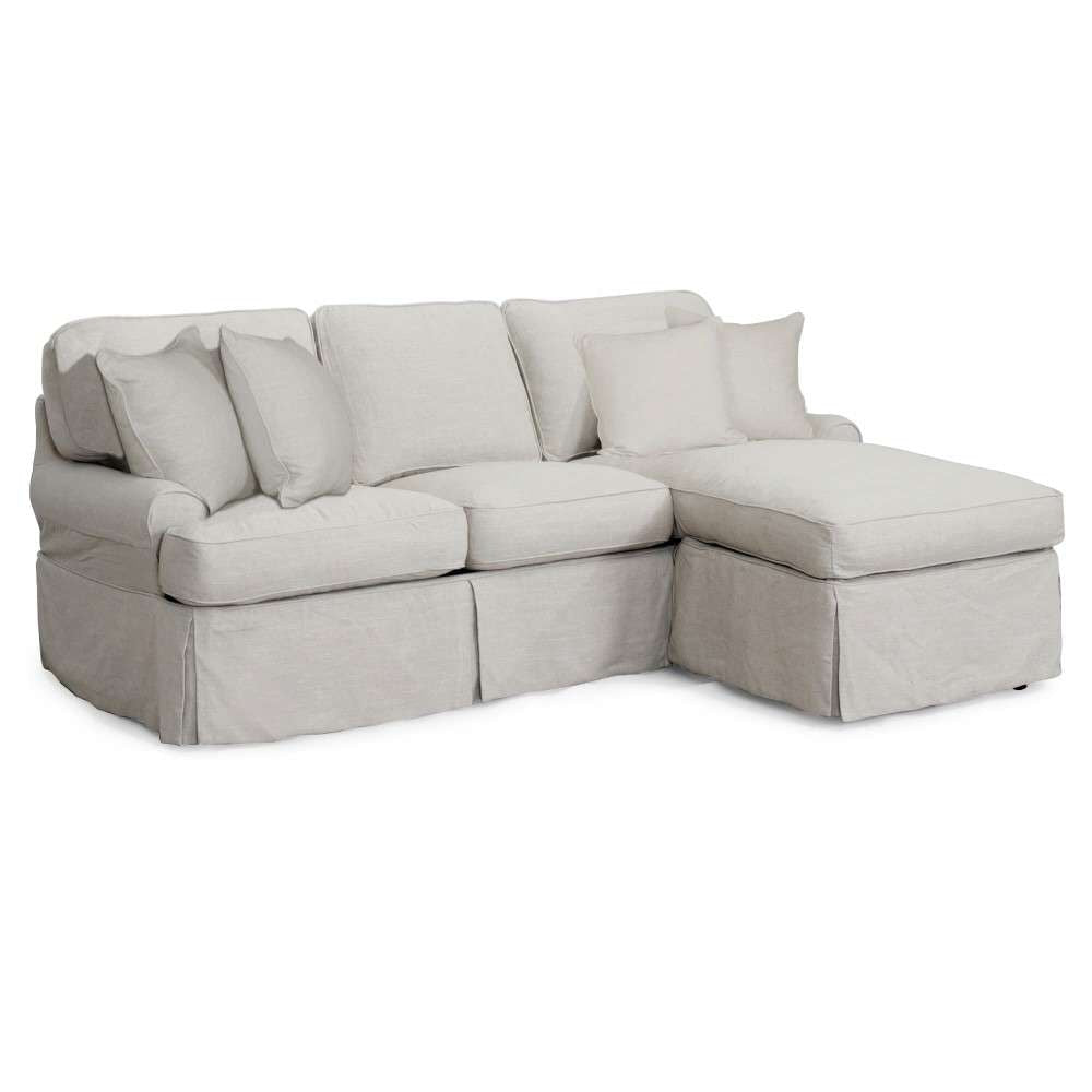 Sunset Trading - Horizon Slipcovered Sleeper Sofa and Chaise in Light Gray - SU-117678-220591 veiw 3