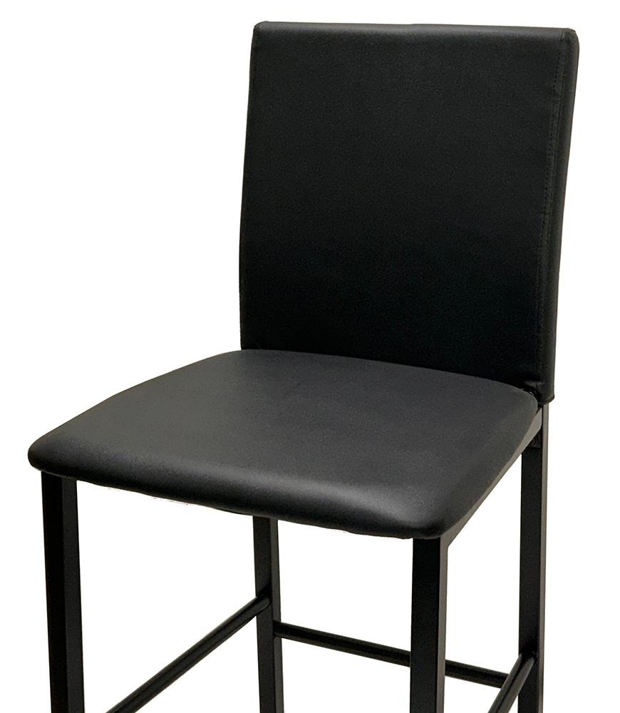 Sunset Trading - Juno 24in Black Faux Leather Barstools (Set of 6) - Black/Matte Black Legs - CR-K2289-24-6 veiw 6
