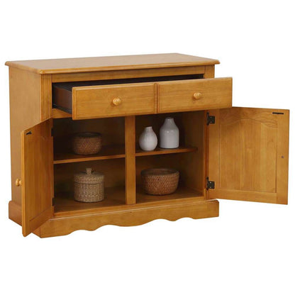 Sunset Trading - Keepsake Buffet and Lighted Hutch in Light Oak Finish - DLU-19-BH-LO veiw 4