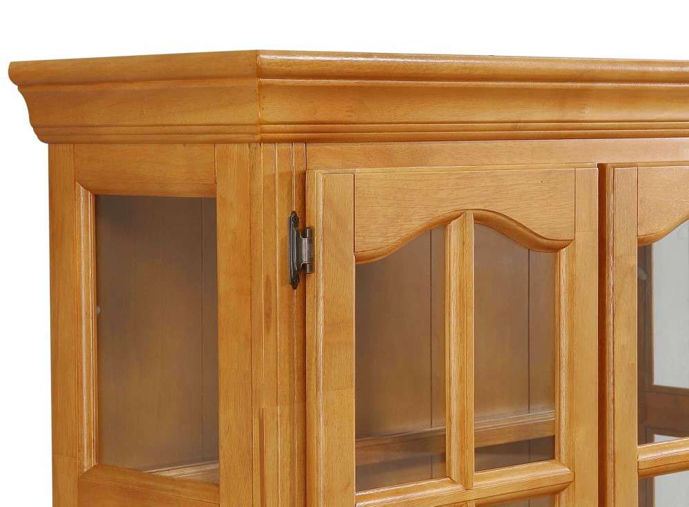 Sunset Trading - Keepsake Buffet and Lighted Hutch in Light Oak Finish - DLU-19-BH-LO veiw 5