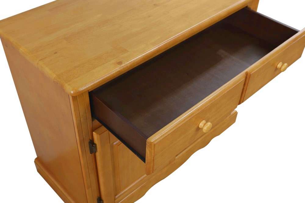 Sunset Trading - Keepsake Buffet and Lighted Hutch in Light Oak Finish - DLU-19-BH-LO veiw 6