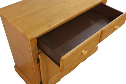 Sunset Trading - Keepsake Buffet and Lighted Hutch in Light Oak Finish - DLU-19-BH-LO veiw 6