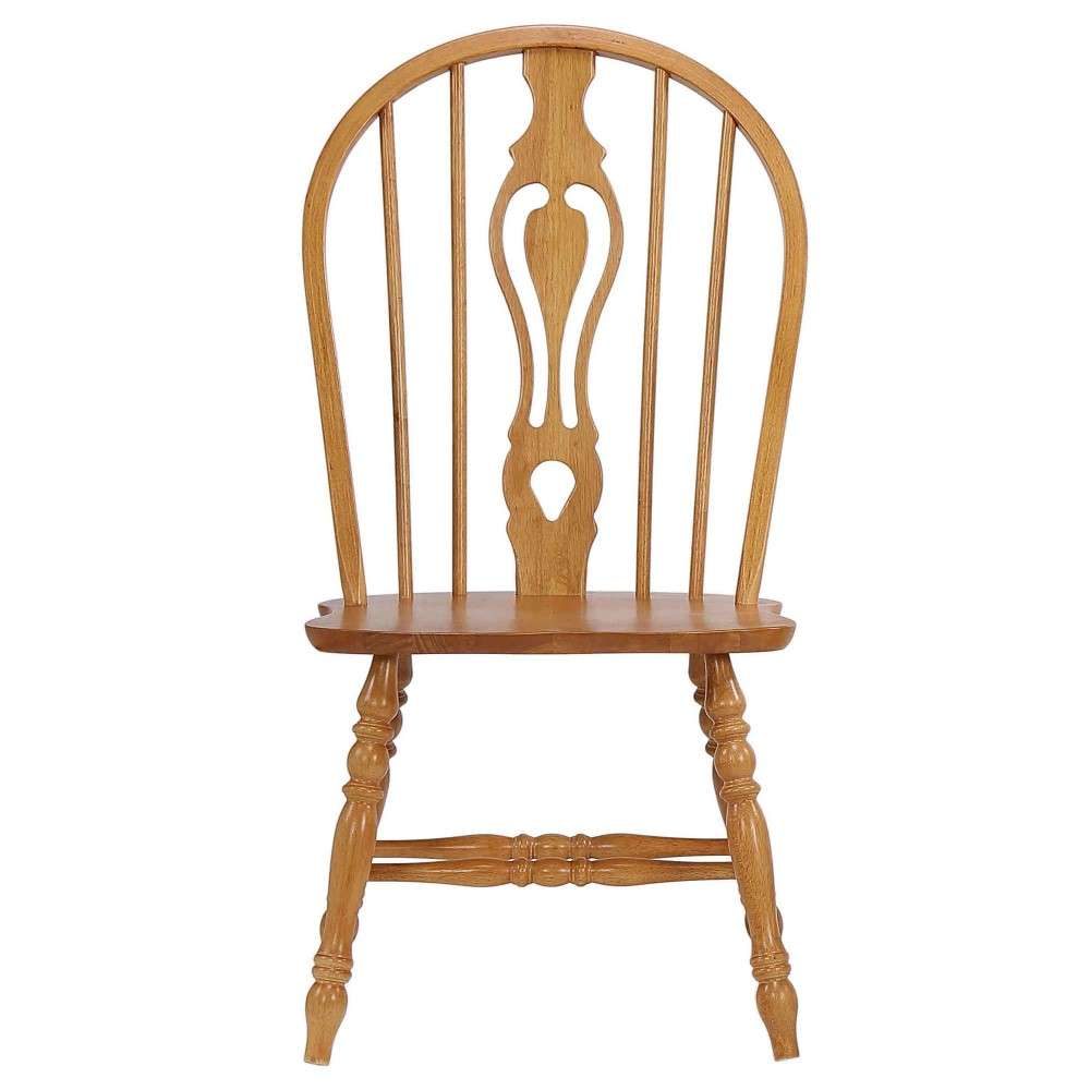 Sunset Trading - Keyhole Dining Chair in Light Oak (Set of 2) - DLU-124-S-LO-2 veiw 2