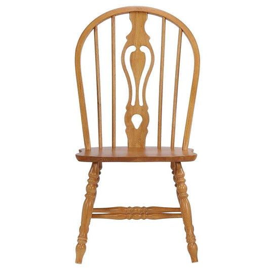 Sunset Trading - Keyhole Dining Chair in Light Oak (Set of 2) - DLU-124-S-LO-2 veiw 2