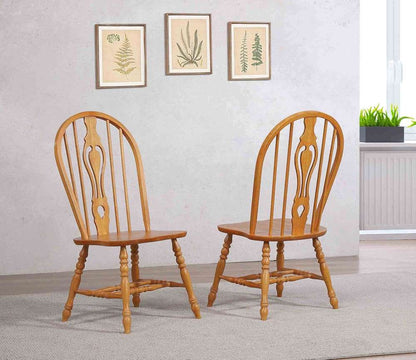 Sunset Trading - Keyhole Dining Chair in Light Oak (Set of 2) - DLU-124-S-LO-2 veiw 4