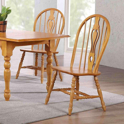 Sunset Trading - Keyhole Dining Chair in Light Oak (Set of 2) - DLU-124-S-LO-2 veiw 5