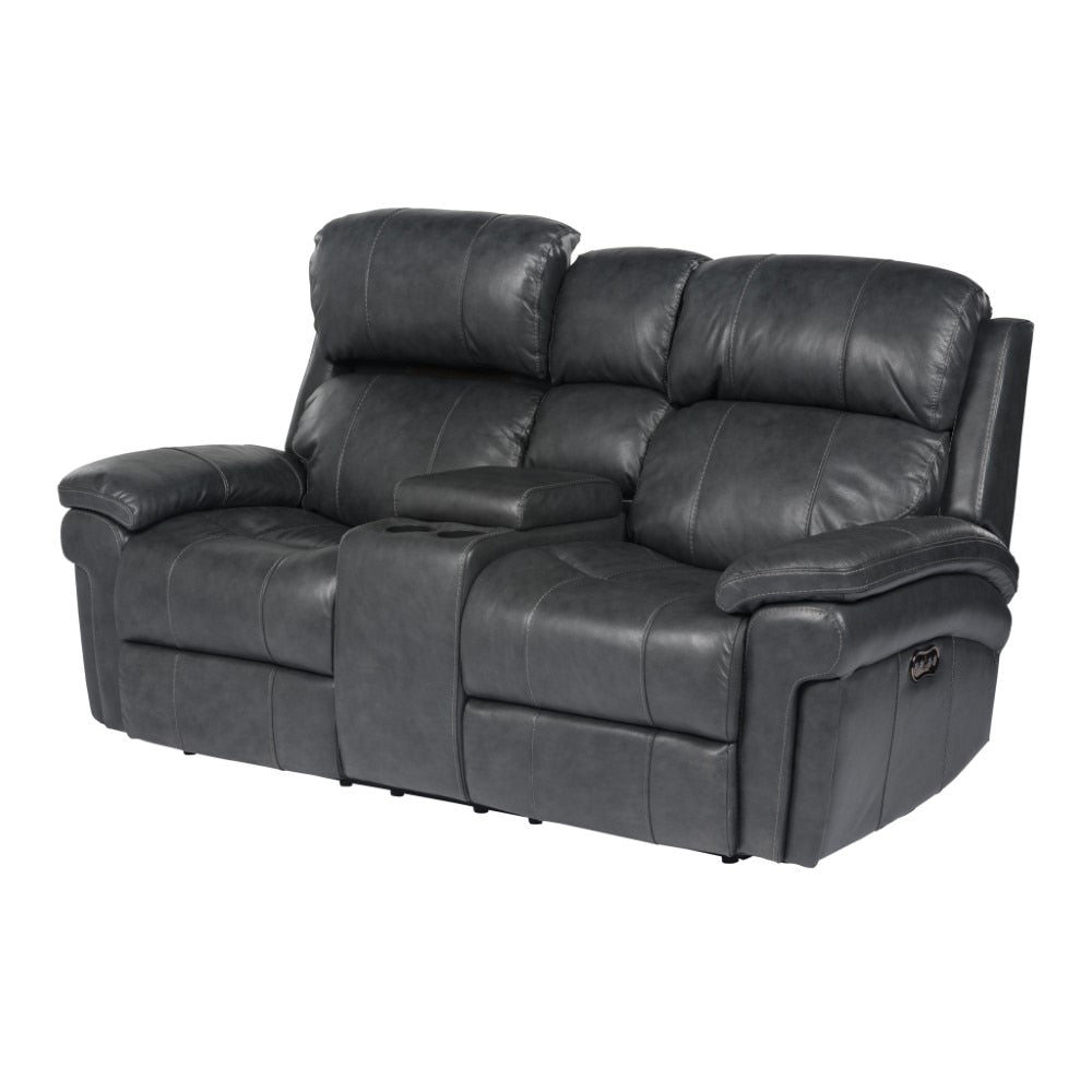 Sunset Trading - Luxe Leather Reclining Loveseat With Power Headrest And Console - SU-9102-94-1394-73_CLOSEOUT veiw 3