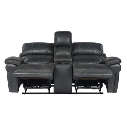 Sunset Trading - Luxe Leather Reclining Loveseat With Power Headrest And Console - SU-9102-94-1394-73_CLOSEOUT veiw 4