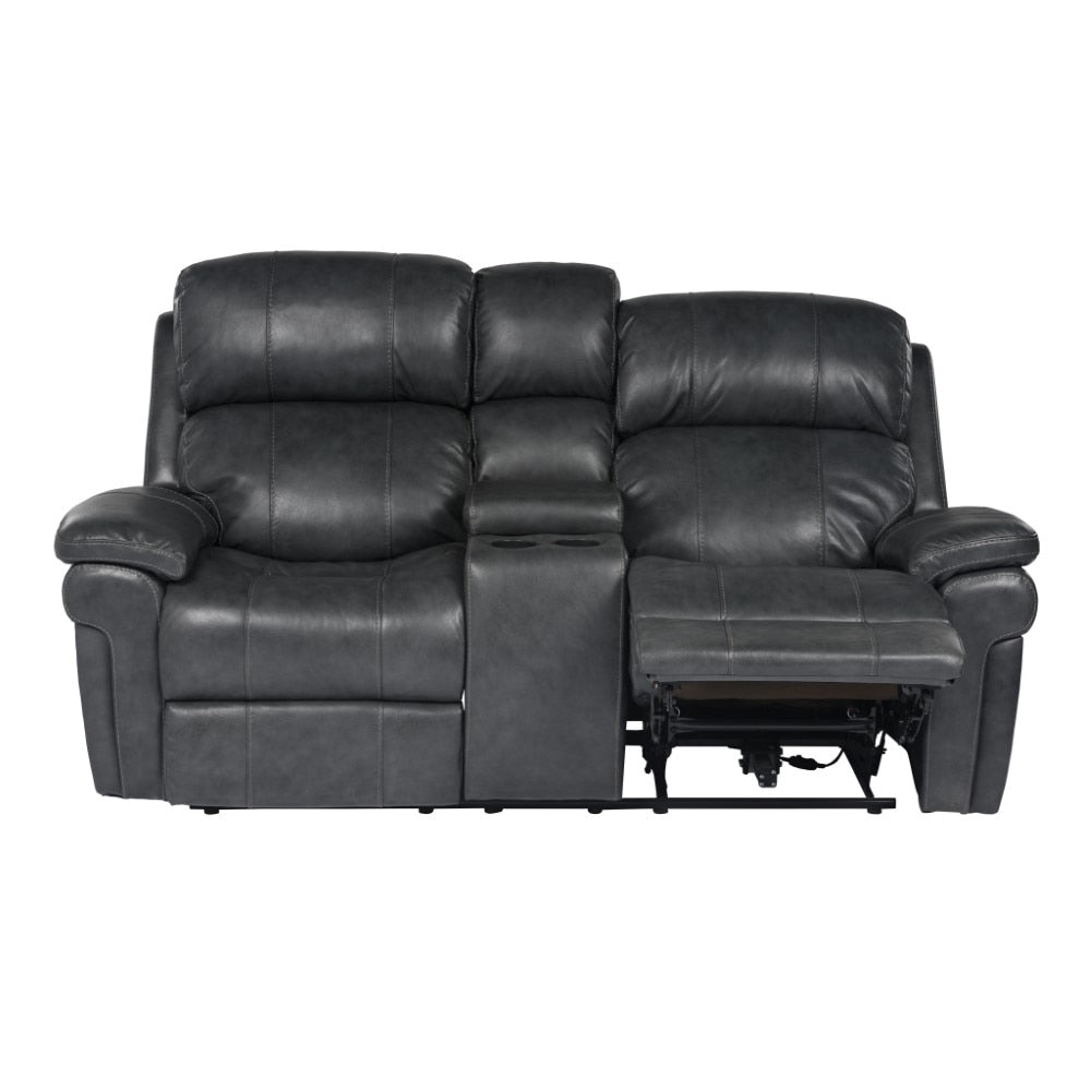 Sunset Trading - Luxe Leather Reclining Loveseat With Power Headrest And Console - SU-9102-94-1394-73_CLOSEOUT veiw 6