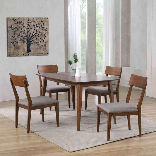 Sunset Trading -  Mid Century 5 Piece 60in Rectangular Dining Table Set  - DLU-MC3660-C45-5P veiw 2