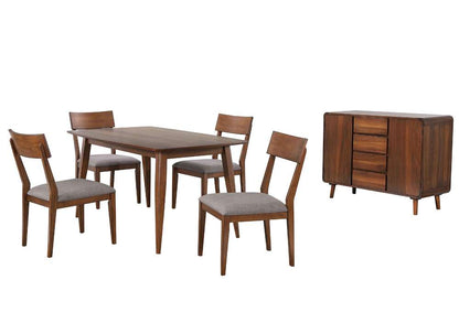 Sunset Trading -  Mid Century 6 Piece 60in Rectangular Dining Table Set  - DLU-MC3660-C45-SR6P veiw 1