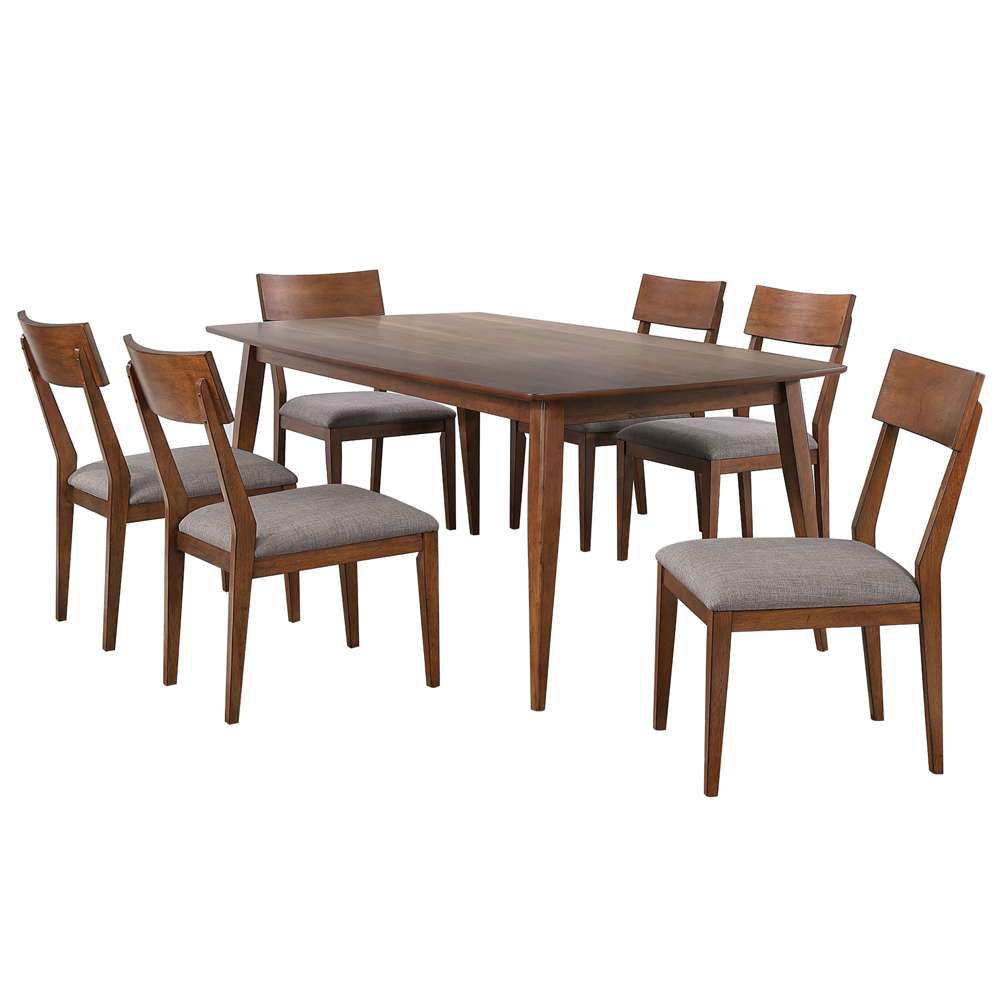 Sunset Trading -  Mid Century 7 Piece 78in Rectangular Dining Table Set  - DLU-MC4278-C45-7P veiw 1