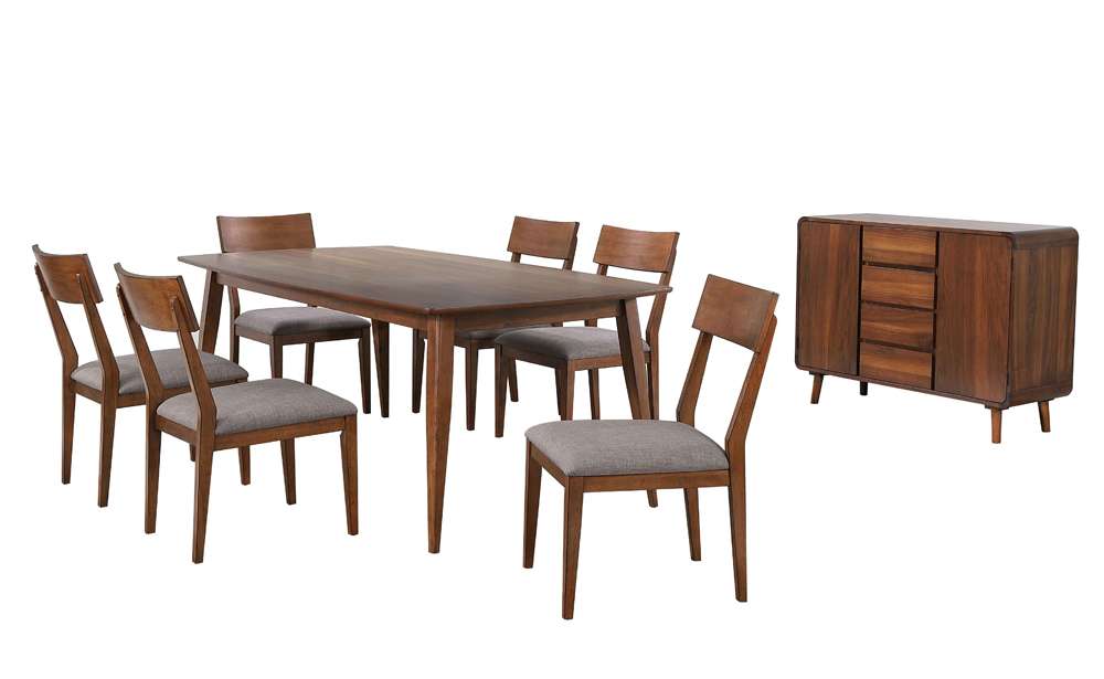 Sunset Trading -  Mid Century 8 Piece 78in Rectangular Dining Table Set  - DLU-MC4278-C45-SR8P veiw 1