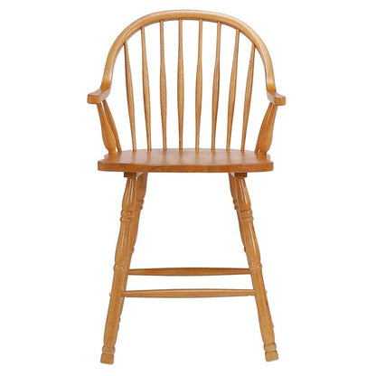 Sunset Trading - Oak Selections 24in Windsor Barstool with Arms (Set of 2) - DLU-B3024A-LO-2 veiw 1