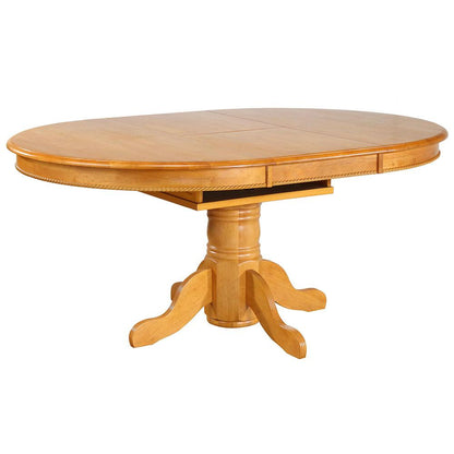 Sunset Trading - Oak Selections 7 Piece 48in Round to 66in Oval Extendable Dining Set  - Light Oak - DLU-TBX4866-4130-22BHLO7PC veiw 4