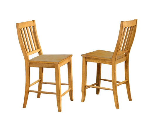 Sunset Trading - Oak Selections School House 24in Barstool - Counter Height Stool - Light Oak (Set of 2) - DLU-B20-LO-2_CLOSEOUT veiw 1