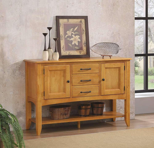 Sunset Trading -  Oak Selections Sideboard with Large Display Shelf  - DLU-1122-SB-LO veiw 2