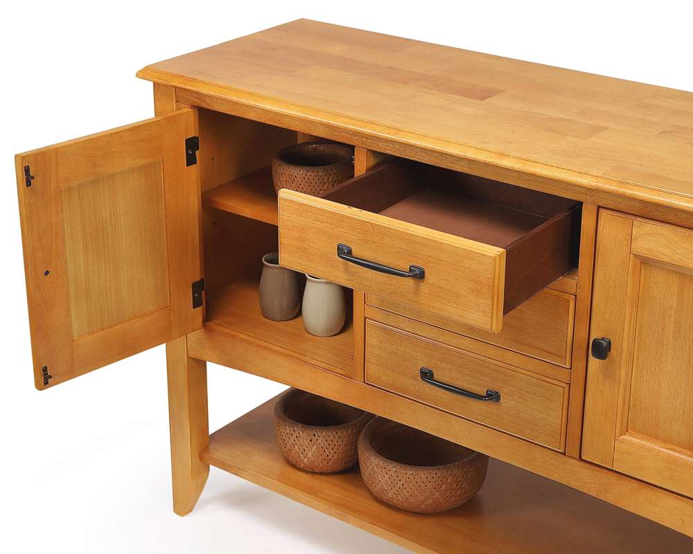 Sunset Trading -  Oak Selections Sideboard with Large Display Shelf  - DLU-1122-SB-LO veiw 4