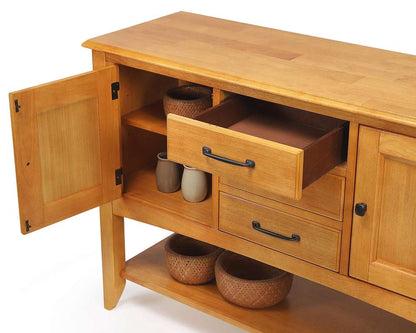 Sunset Trading -  Oak Selections Sideboard with Large Display Shelf  - DLU-1122-SB-LO veiw 4