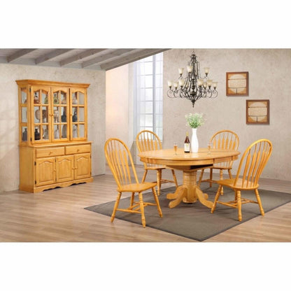 Sunset Trading - Oak Selections Treasure Buffet and Lighted Hutch - Light Oak - DLU-22-BH-LO veiw 5