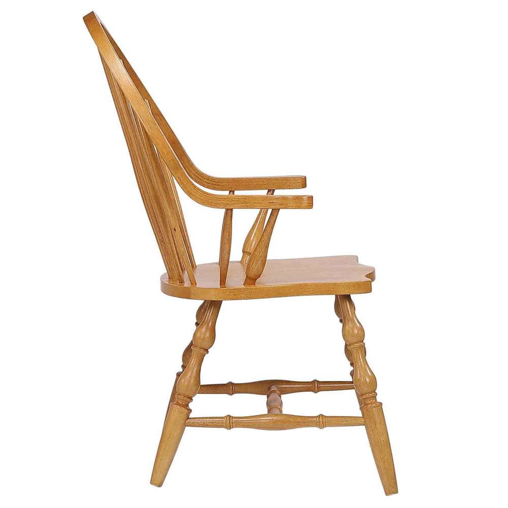 Sunset Trading -  Oak Selections Windsor Dining Chair with Arms  - DLU-C30A-LO veiw 3