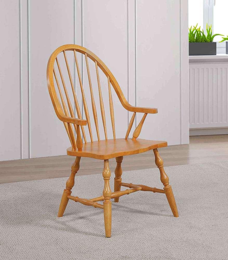 Sunset Trading -  Oak Selections Windsor Dining Chair with Arms  - DLU-C30A-LO veiw 5