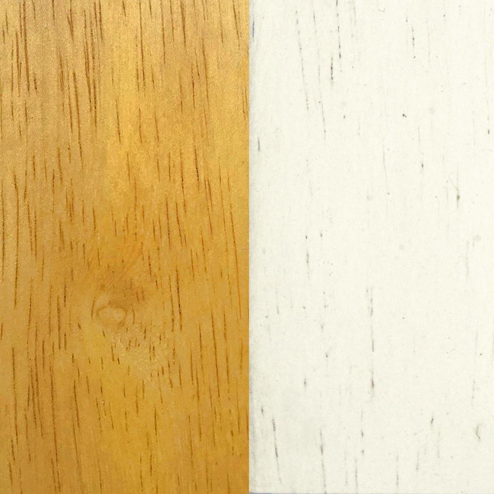 Sunset Trading - Oakley Selections 3 Piece 42in Round Extendable Drop Leaf Pub Table Set  - Distressed Antique White/Light Oak - DLU-AWLO4242CB-B824-3P veiw 6