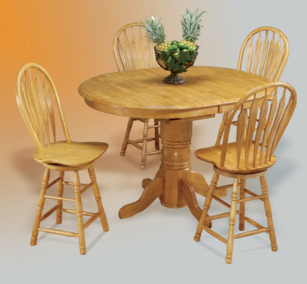 Sunset Trading - Pedestal Butterfly Leaf Pub Table in Light Oak Finish - DLU-TBX4266CB-LO veiw 2