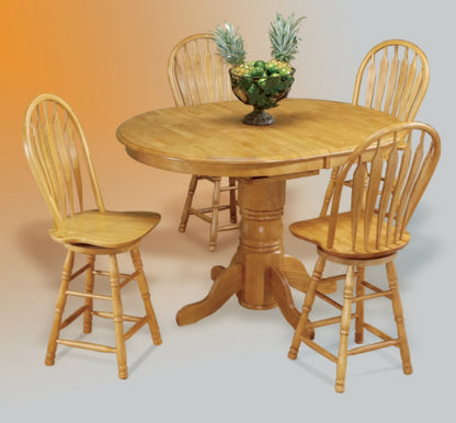 Sunset Trading - Pedestal Butterfly Leaf Pub Table in Light Oak Finish - DLU-TBX4266CB-LO veiw 2