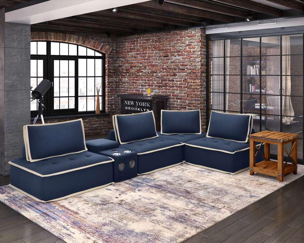 Sunset Trading -  Pixie 5 Piece Sofa Sectional  - SU-UPX1671135-4A-MNWL_CLOSEOUT veiw 3