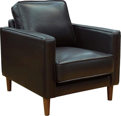 Sunset Trading - Prelude 32in Wide Black Top Grain Leather Armchair  - Black - SU-PR15070-80-100E veiw 1