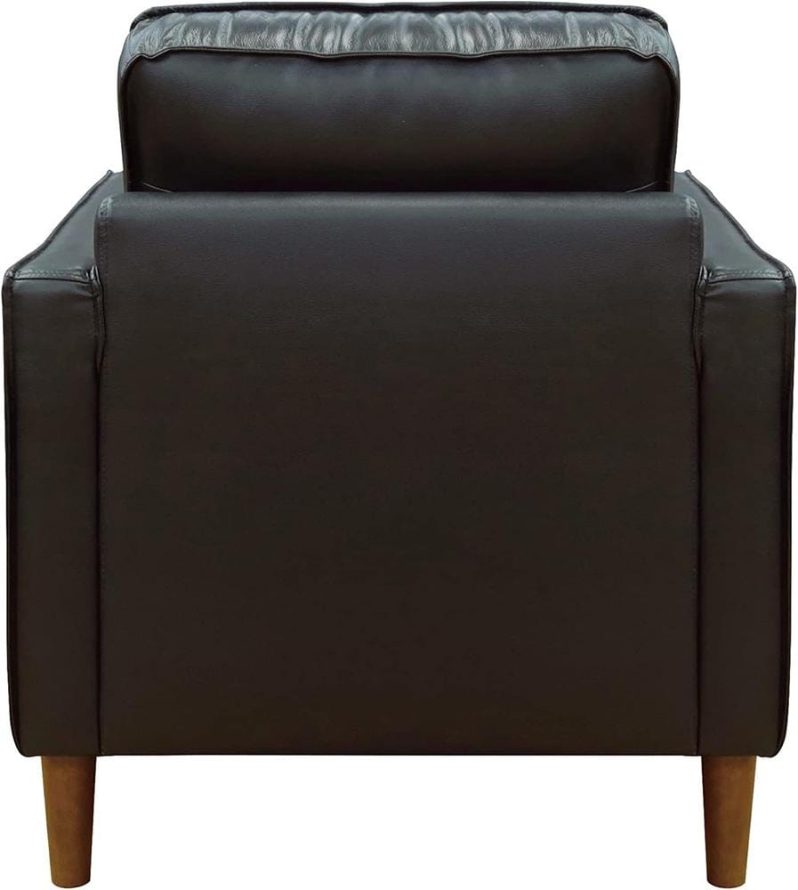 Sunset Trading - Prelude 32in Wide Black Top Grain Leather Armchair  - Black - SU-PR15070-80-100E veiw 4
