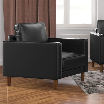Sunset Trading - Prelude 32in Wide Black Top Grain Leather Armchair  - Black - SU-PR15070-80-100E veiw 5