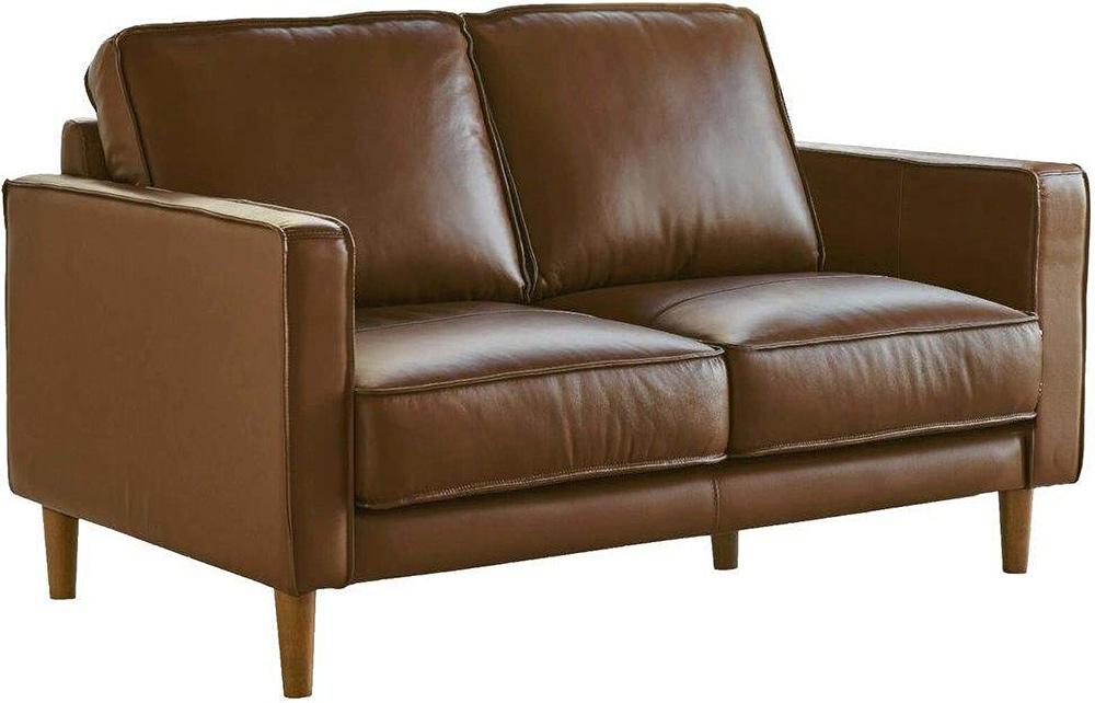 Sunset Trading - Prelude 55in Wide Top Grain Leather Loveseat  - Chestnut Brown - SU-PR15070-86-200E veiw 1