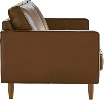 Sunset Trading - Prelude 55in Wide Top Grain Leather Loveseat  - Chestnut Brown - SU-PR15070-86-200E veiw 3