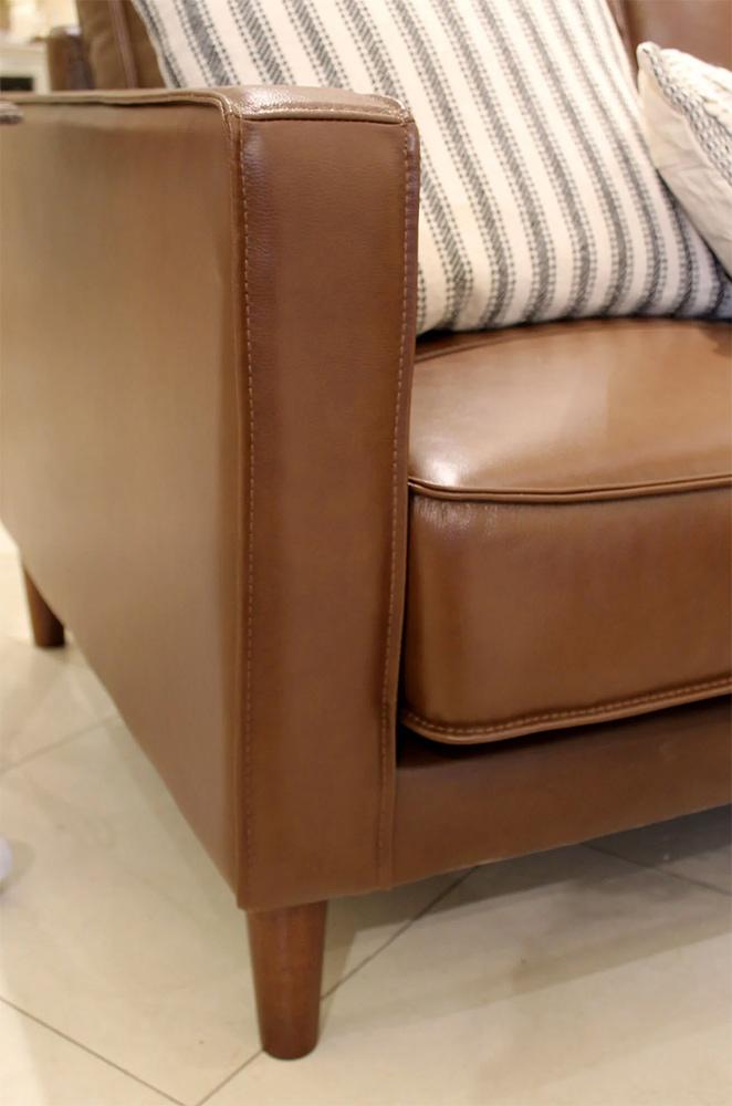 Sunset Trading - Prelude 55in Wide Top Grain Leather Loveseat  - Chestnut Brown - SU-PR15070-86-200E veiw 4