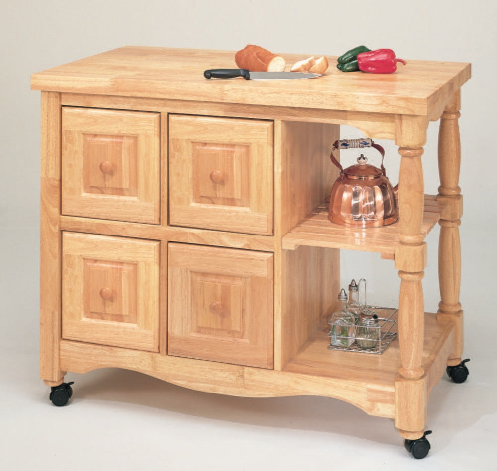 Sunset Trading - Regal Kitchen Cart in Light Oak Finish - DCY-CRT-03-LO veiw 1