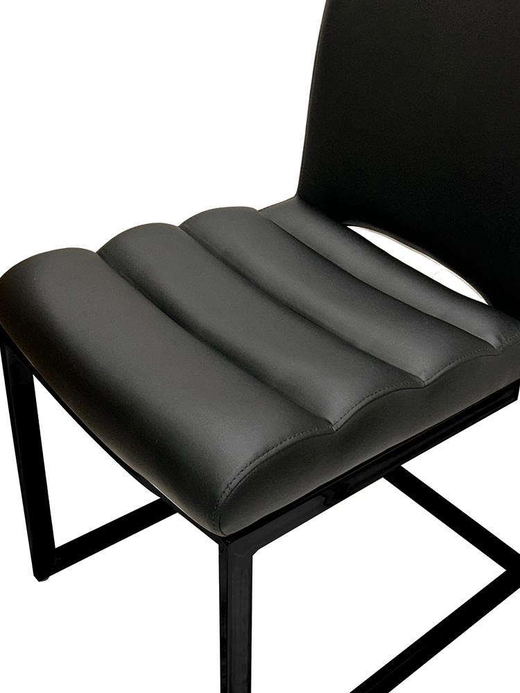 Sunset Trading - Rhea Black Faux Leather Dining Chairs (Set of 2) - Black/Matte Black Legs - CR-G5628-01-2 veiw 5