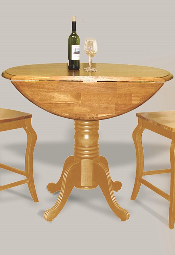 Sunset Trading - Round Drop Leaf Pub Table in Light Oak Finish - DLU-TPD4242CB-LO veiw 1