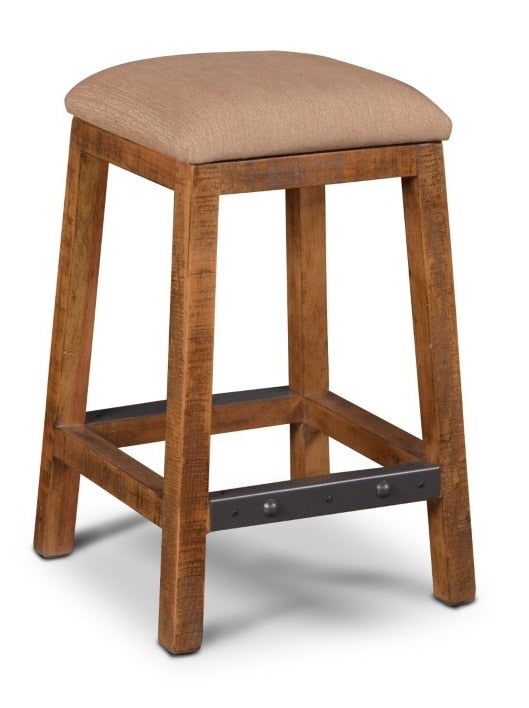 Sunset Trading - Rustic City 24 Stool Upholstered Backless - HH-8376-024_CLOSEOUT veiw 1